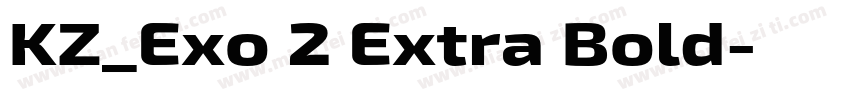 KZ_Exo 2 Extra Bold字体转换